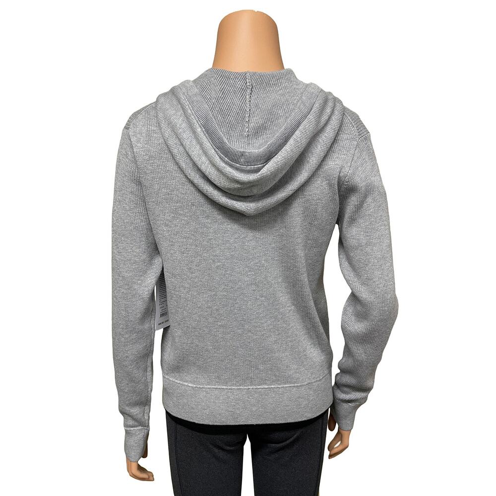Rhone Daybreak Sweater Knit Hoodie Sz XS New $129 Light Gray Heather Relaxed Fit - Picture 4 of 13